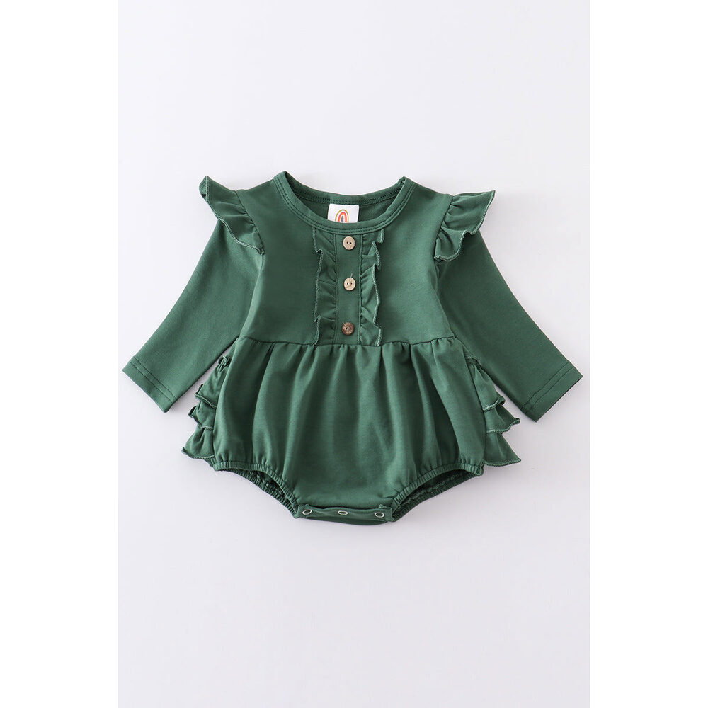 Green ruffle girl bubble